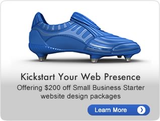 Kickstart your web presence.  Offering $200 off Small Business Starter website design packages.